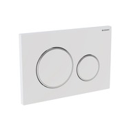 GEBERIT Sigma20 Клавиша смыва, двойной смыв, белый/кольца глянцевый хром 115.882.KJ.1