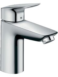 Смеситель Hansgrohe Logis 71107 для умывальника, фиксированный излив, сливной клапан PushOpen — миниатюра 1