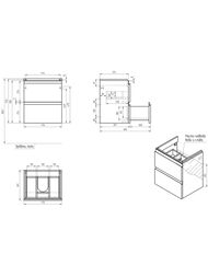 ����� ��� �������� Cersanit MODUO 50 (570�476�397 ��.), ��������� �����   64139