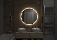 Зеркало Континент Ajour (800х800) ореольная LED подсветка 2700К, бесконтактный диммируемый сенсор