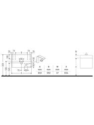 ����� ��������� Duravit XViu 810�560�480 2 �����, ����� ������/������� XV41260B122