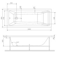 Каркас для ванны AM.PM Gem 1800х700 W93A-180-070W-R