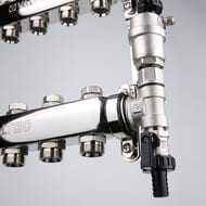 Коллекторная группа VALTEC  3 выхода, 1"х3/4" без расходомеров, нержавеющая сталь VTc.588.EMNX.0603
