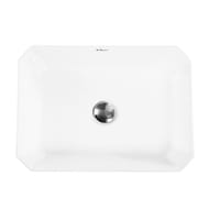 Раковина накладная BelBagno (490х380х120) прямоугольная, без отверстия под смеситель, белая BB1386
