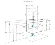 Тумба под умывальник AQUATON Оливия 70 1A254301OLUG0 682х497х427 подвесная, 2 ящика, грей/дуб ойстер