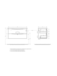 ����� ��� �������� BelBagno MARINO-CER-1000-2C-SO-BRDL-P (964x440x500) ���������, 2 ��.,Bordo Lucido
