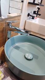 Уценка! Смеситель Hansgrohe Logis 71091 для умывальника, высокий фикс. излив, без донного клапана - уценка. — изображение 3