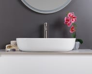 Раковина накладная BelBagno (610х410х135) овальная, без отверстия под смеситель, белая BB1348
