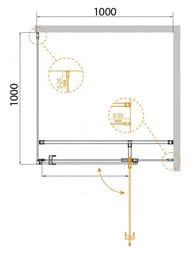 ������� ������ CEZARES VALVOLA (980-1005x975-1000x1950) A-1-100-C-Cr ������ ����������, ������� ����
