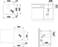 ����� ��� ���������� BLANCO Supra 450-U (480�430) ������������ �����, 3 1/2 ������ ������, ������