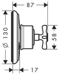 ��������/������������� ������� Axor Montreux 16830820  Trio/Quattro ������� �����, ���� ������