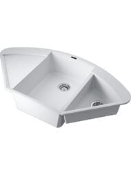 Мойка Omoikiri SAKAIME 105C-WH (1057х575х230) врезная, угловая, тетогранит, белая 4993137