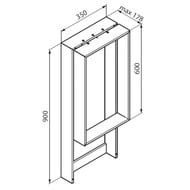 ����� ��� �������� ���������� Novellini Frame 350�900�170 � �/����������, ������ R90AKFPSPO3590-H