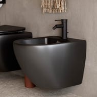 %Унитаз подвесной Ceramicanova Metropol 490х365х360 безободковый, сиденье микролифт, черный CN4002MB