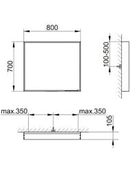 ������� Keuco Plan 800�700�105 ���������, � ���������� � ����������, ����� 33098292500