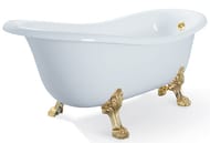 Ванна MIGLIORE BELLA 170x81 на лапах "LEONE" STANDART, слив-перелив золото 26918