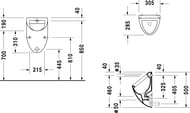 Писсуар DURAVIT DARLING NEW 305х285х500 вытяжка, крепление 0823360000