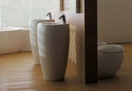 Раковина Laufen ILBAGNOALESSI ONE 8.1197.2.400.104.1 (530х530х900) отверстие под смеситель, белая, LCC