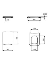Cиденье для унитаза Ideal Standard BLEND CUBE микролифт, дюропласт, белый T521101