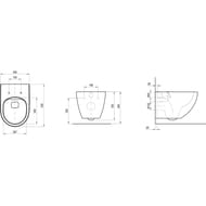 Унитаз подвесной Ravak Vita RimOFF 360х530х350, белый X01860