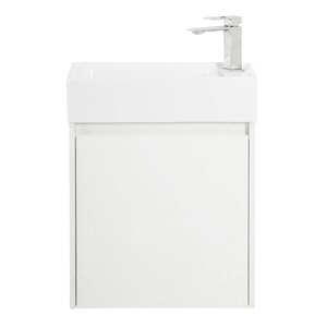Тумба под раковину BelBagno KRAFT MINI (494х256х500) подвесная, левая, Bianco Opaco