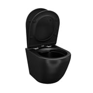 Унитаз подвесной IDDIS Blanco BLAR3BMi25 безободковый, тонкое сиденье SoftClose EasyFix, черный ма