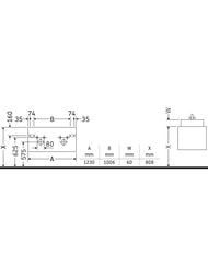 ����� ��� �������� Duravit DuraStyle (1230�398�448) ���������,1 ����, ����� ������� DS639801818