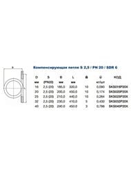 Компенсатор, 32х32мм, для полипропиленовый труб, серый