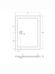     CEZARES (120090035)  TRAY-M-AH-120/90-35-W
