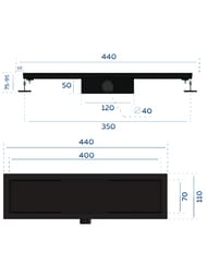     toHit Tray 400x100x75-95 , . , , TH10-024002