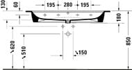 ���������� DURAVIT ME by Starck 1230�490 ������������ ����.,1 ���.��� ���������, ������� 23611200001