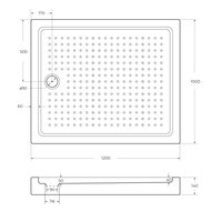    CEZARES (12001000150)  TRAY-A-AH-120/100-15-W