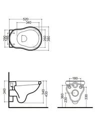 ������ ��������� Kerasan Retro 101501 520�380�340 ��, ��� �������, �����