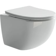 Унитаз подвесной Ceramicanova Forma 485х368х320 безободковый, сиденье микролифт, крепеж CN3009