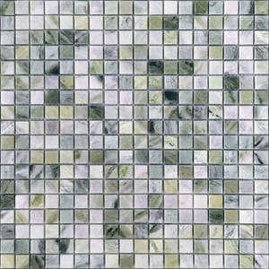 Мозаика из натурального камня LeeDo Pietrine 7 Onice Verde oliva POL 15x15 (305х305x7) зеленая (шт.)