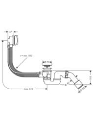Hansgrohe Слив-перелив для ванны Flexaplus 1 1/2" 58143000 — изображение 2