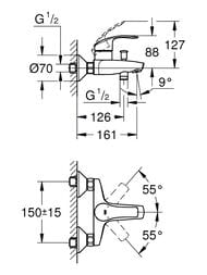 ��������� Grohe EuroSmart 33300002 ��� �����, ��������� ������, ����