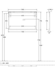 Зеркало Villeroy & Boch MORE TO SEE (1200х750х126) с подсветкой A4041200 — изображение 2