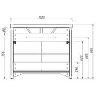 ����� ��� �������� Caprigo ������� 100 ��������� 1025�905�470 2 �����, ����: ������� 33923-TP812