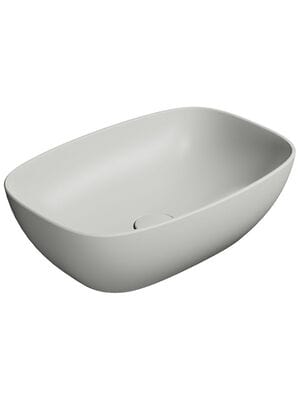 Раковина накладная GSI Nubes (500х350х140) без перелива и отверстия под смеситель,cenere matt 978417