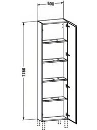 ����� Duravit L-Cube 500�1760�243 ���������, 4 �����, ����� ������, ����� ������� LC1171R1818