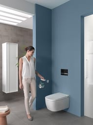 Унитаз подвесной Vitra V-Care Comfort с сиденьем,антибактериал. покр.,с функцией биде 5674B003-6194