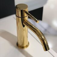 Смеситель для раковины Paffoni Light LIG081HG высокий, медовое золото — изображение 2