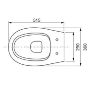 Унитаз подвесной TECE Basic 360х515х350 безободковый, с сиденьем soft-close и крышкой, белый 9700018