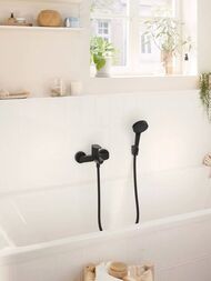Смеситель для ванны/душа Hansgrohe Rebris S 72440670 однозахватный, матовый черный — изображение 2