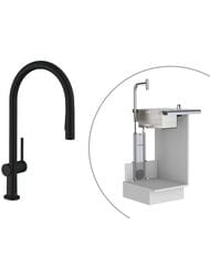 Смеситель Hansgrohe Talis M54 для кухни 210 вытяжной поворотный душ, 2jet Eco, черный мат 72842670 — миниатюра 1
