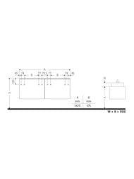 ����� ��� �������� Duravit L-Cube 482�1420�550 ���������, �������-����� ������� LC4872B07070000