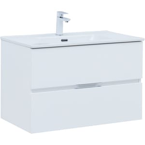 Тумба под умывальник Aquanet Алвита New 800х684х457 подвесная, 2 ящ., белый матовый 277514
