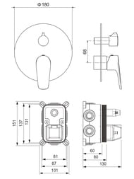 ��������� ��� �����/���� Aquatek ����� AQ1147MB ������������, 3 ������, �������������, ������ ���