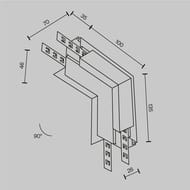 Коннектор угловой внутренний Maytoni Exility (Эксилити) TRA034ICL-42.12B встраиваемый под ГКЛ 12,5 мм, черный — изображение 6